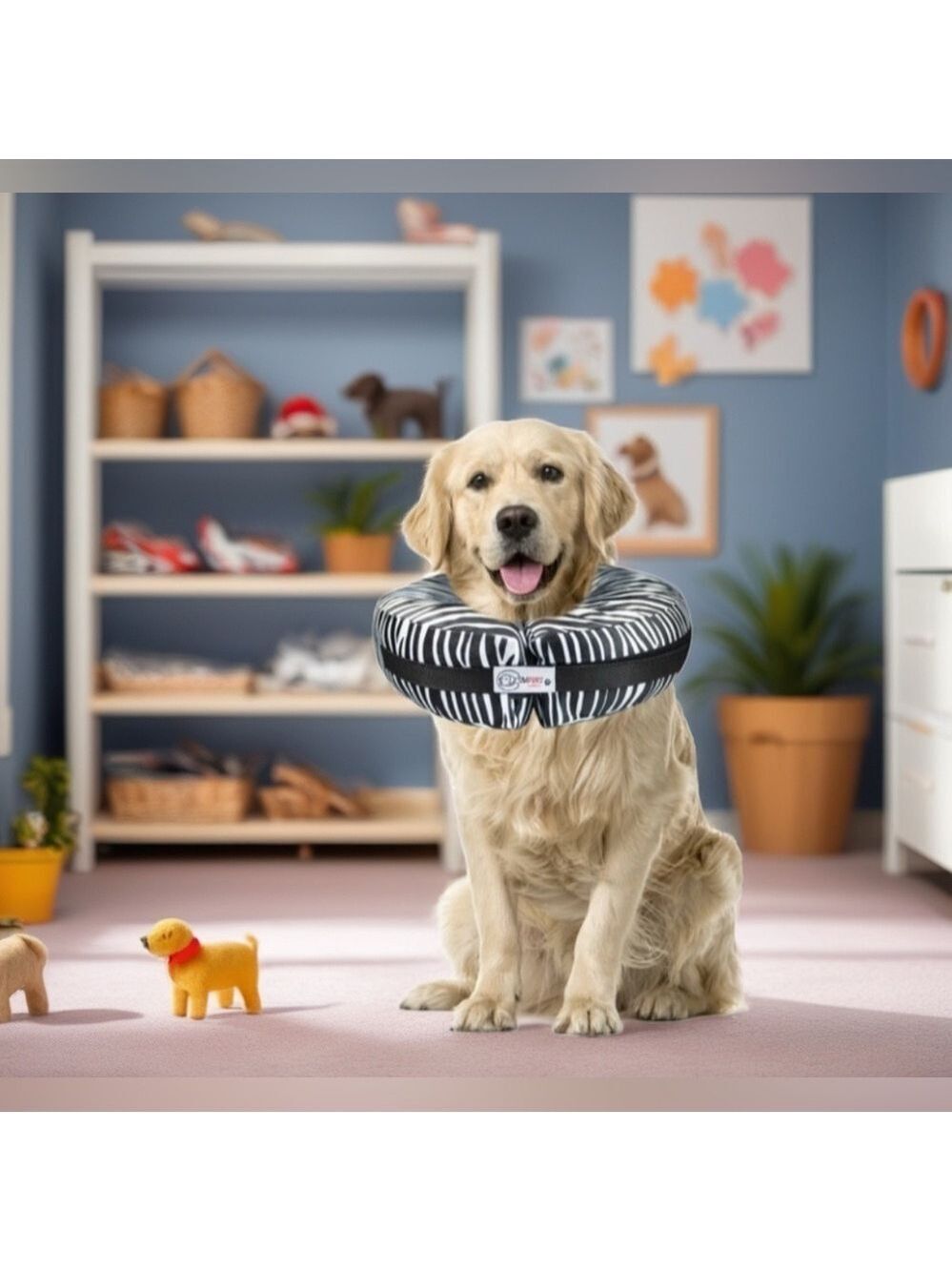 🎉HP🎉Comfurt Pet Recovery Collar in Zebra XL